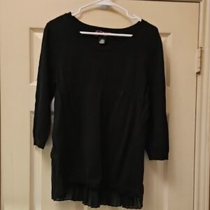 Peck & Peck Black Tunic Top